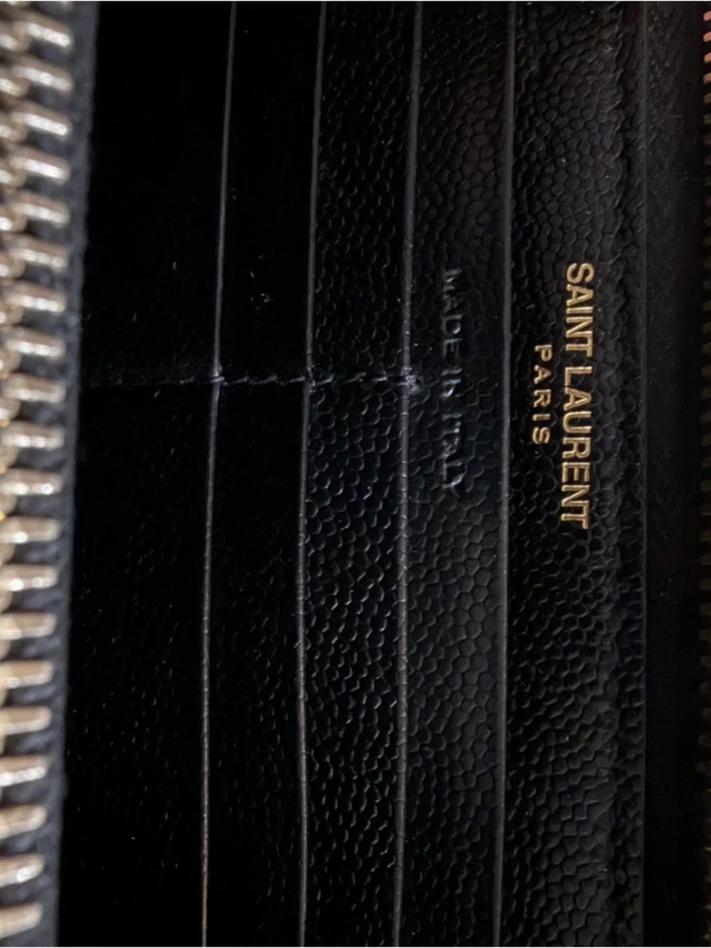 Saint Laurent Monogram Matelasse Leather Zip-Around Wallet